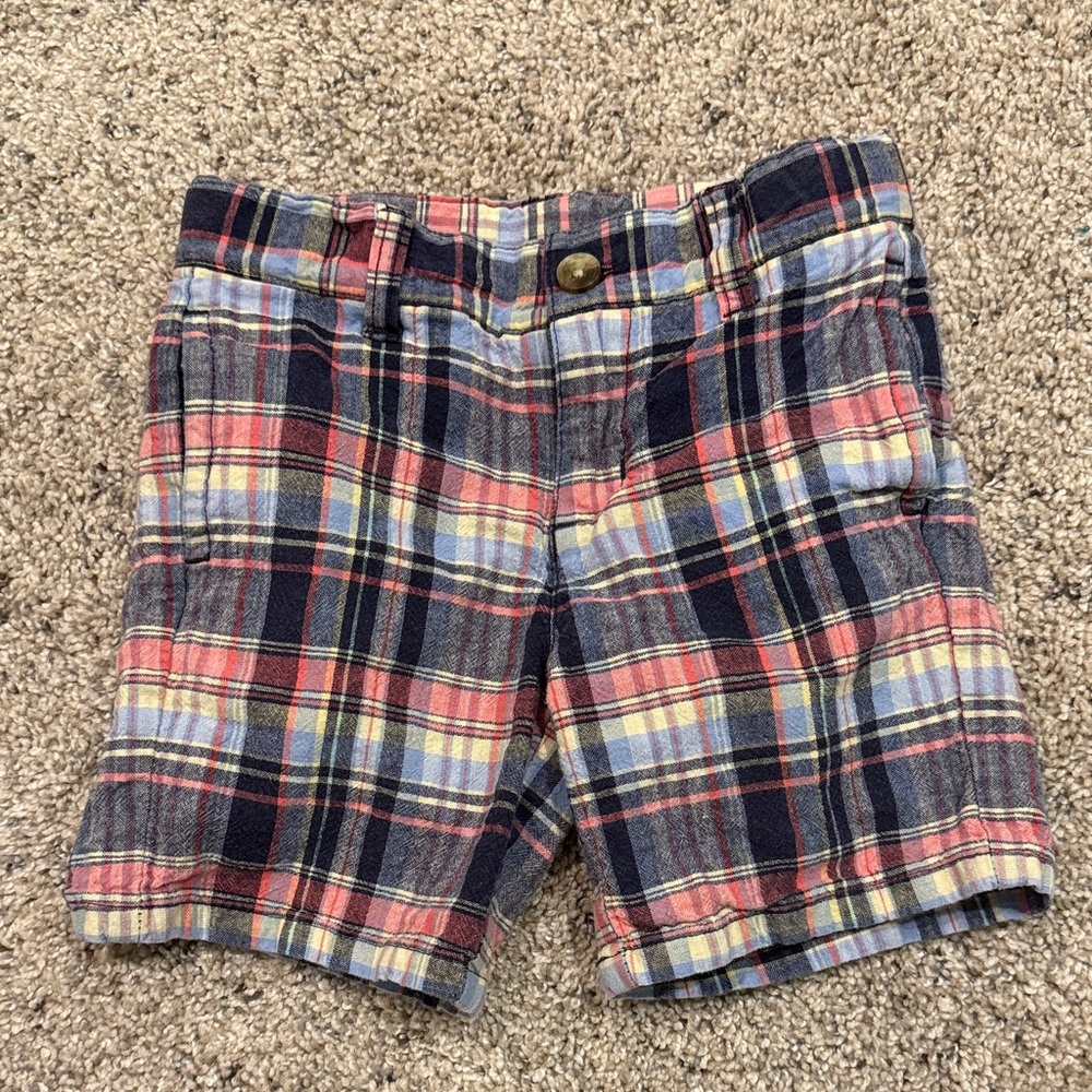 Janie and Jack Multicolor Plaid Shorts